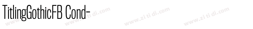 TitlingGothicFB Cond字体转换